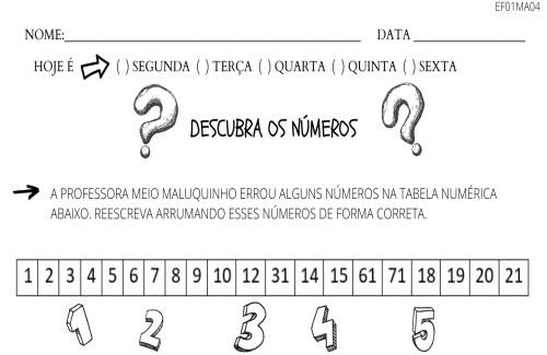 números embaralhados